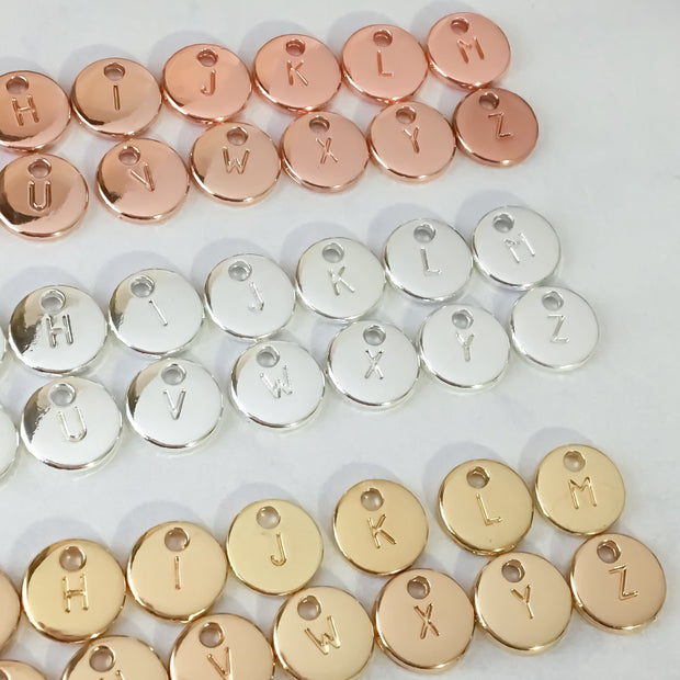 Add On Initial, Rose Gold Initial, Initial Disc Charm, Tiny Initial, Initial Disc Charms, Christmas Gift, Dainty Initial Jewelry, Custom