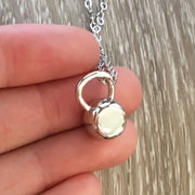 Kettlebell Necklace, Fitness Jewelry, Tiny Kettlebell Pendant, Dainty Necklace, Weightlifting Gift, Fitness Gift, Personal Trainer Gift