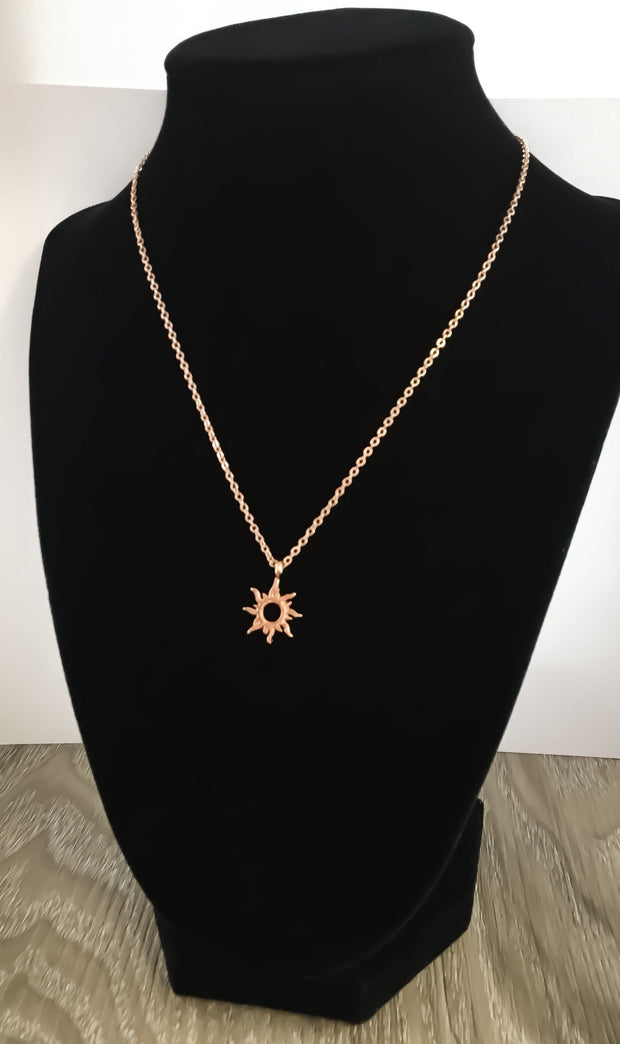 Sunshine Necklace, Rose Gold Sun Necklace, You Are My Sunshine Gift, Dainty Necklace, Gifts for Her, Birthday, Bestfriends, Simple Reminder