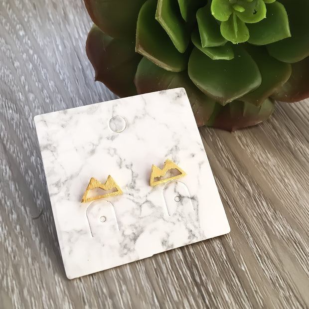 Dainty Mountain Stud Earrings, Snowy Mountain Earrings, Winter Jewelry, Travel Gift, Adventure Gift, Gift for Friend, Secret Santa Gift