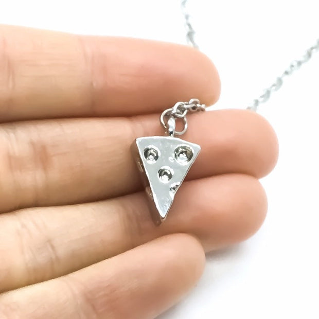 Stolen a Pizza my Heart, Tiny Pizza Necklace, BestFriend Gift, Friendship Gift, Pizza Jewelry, Minimal Cheese Necklace, Wife Gift,