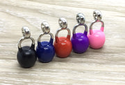 Rainbow Kettlebell Charms, Blue Yellow Green Purple Black Pink Fitness Jewelry, Personal Trainer Gift, Fitness Coach, Gym Jewelry, Crossfit