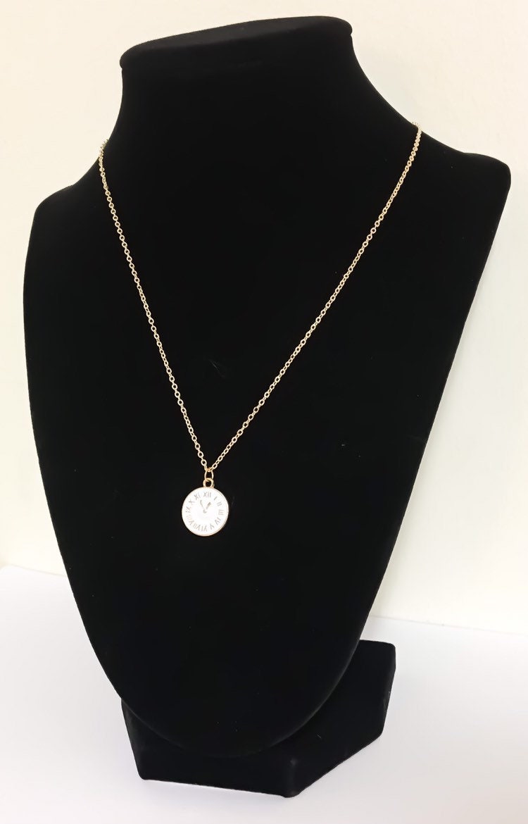 Collier montre de poche miniature en or, pendentif montre de poche, bijou géométrique minimaliste, collier délicat, cadeau inspirant, cadeau pour elle, anniversaire