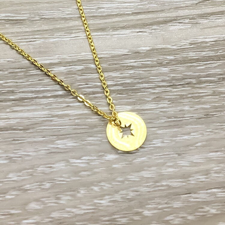 Collier Boussole Mini, Cadeau d'Amitié, Bijou Boussole, Bijou pour Meilleures Amies, Cadeau pour Amies Lointaines, Cadeau pour une Amie, Cadeau de Fêtes
