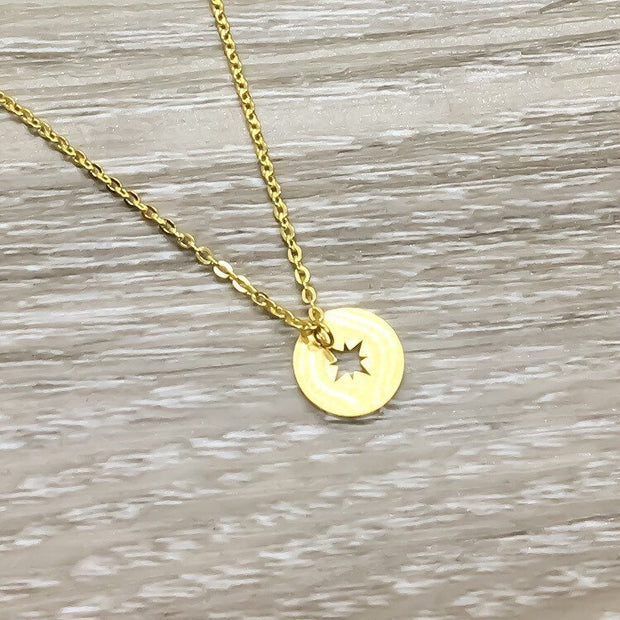 Tiny Compass Necklace, Friendship Gift, Compass Jewelry, Best Friends Jewelry, Long Distance Friends Gift, Gift for Friend, Holiday Gift