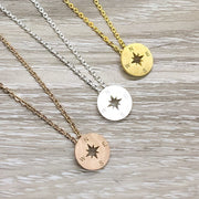 No Matter Where, Mother Daughter Set for 2, Tiny Compass Matching Necklace, Side by Side, Mom Gifts, Motherhood Jewelry, Mother’s Day Gift