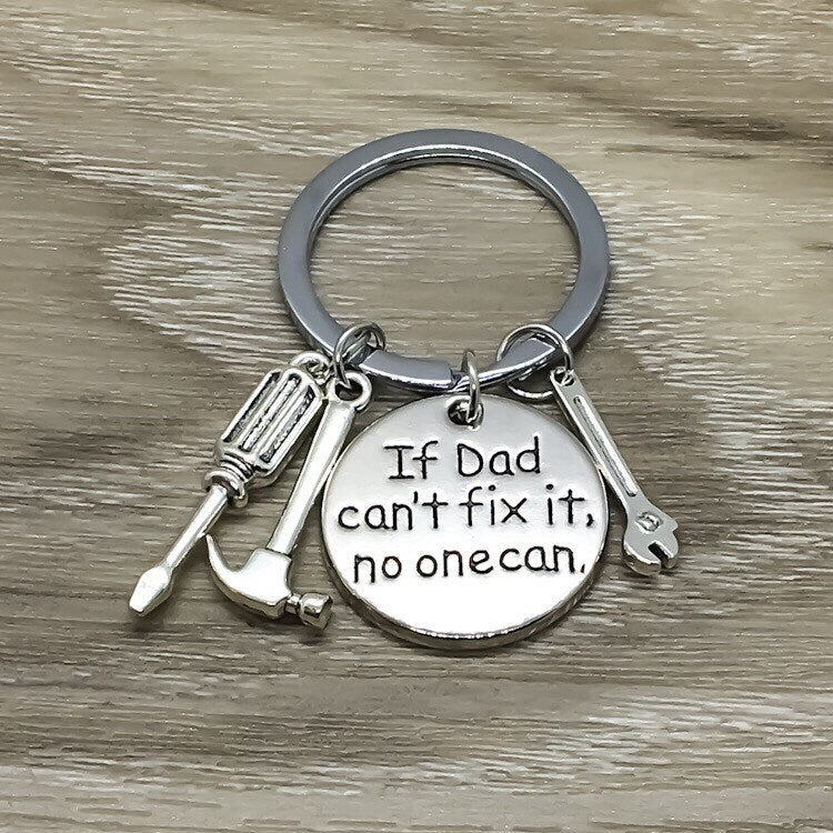 Porte-clés Papa, Cadeau Fête des Pères, Si Papa ne peut pas le réparer, Cadeau pour Papa, Porte-clés Grand-père, Cadeau du Fils, Cadeau pour Lui