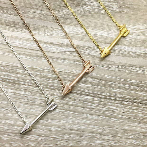 Tiny Arrow Necklace, Inspirational Quote, Affirmation Gift, Tiny Arrow Pendant, Gift for Daughter, Motivational Gift, Gift from Mother