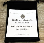 In Remembrance Gift, Memorial Necklace, Heart Pendant, Grief Jewelry, Miscarriage Necklace, Loss of Child, Gift for Grieving Sister