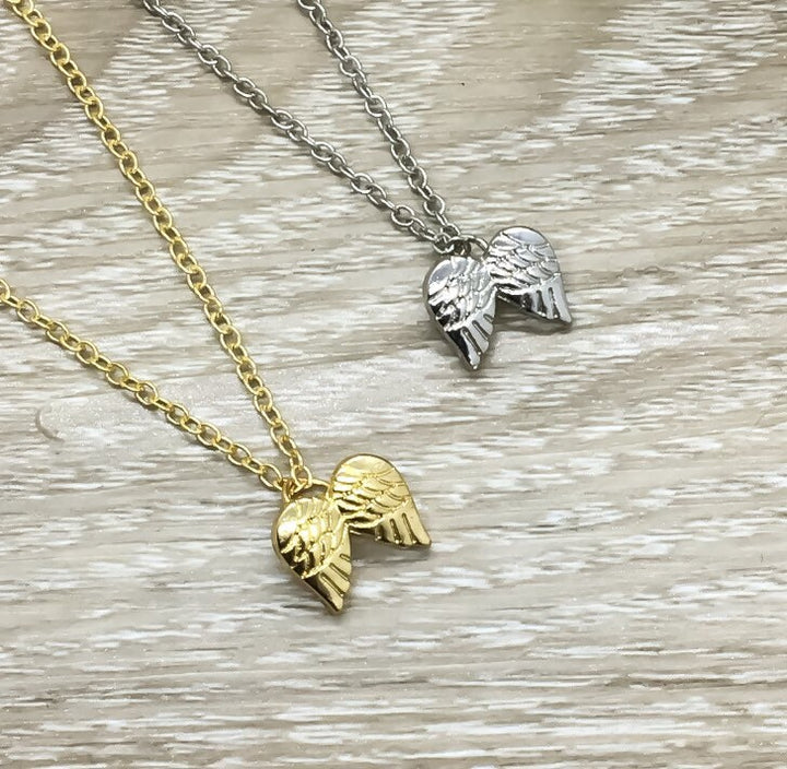 Tiny Angel Wings Necklace, Infant Loss, Stillborn, Grief Jewelry, Loss of a Parent, Miscarriage Necklace, Loss of a Child, Remembrance Gift,