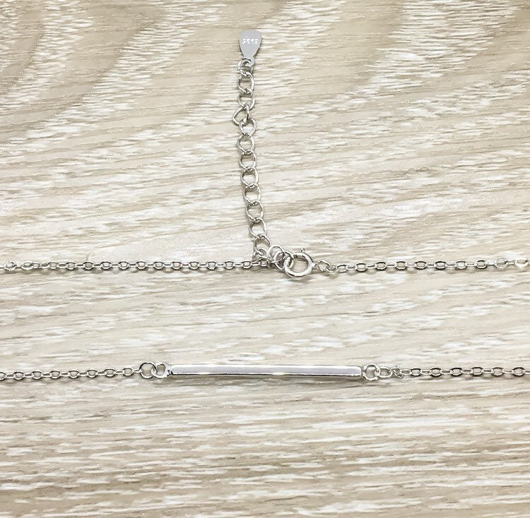 Carte « Continue », Collier Balance, Bijou en argent sterling, Collier à superposer, Cadeau pour étudiante, Cadeau pour sœur, Cadeau de motivation