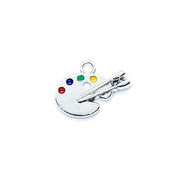 1 Paint Palette Charm, Individual Charms, School Charms, Teacher Charm, Artist Charms, Craft Charm, Painter Gift, Artist Palette Charm