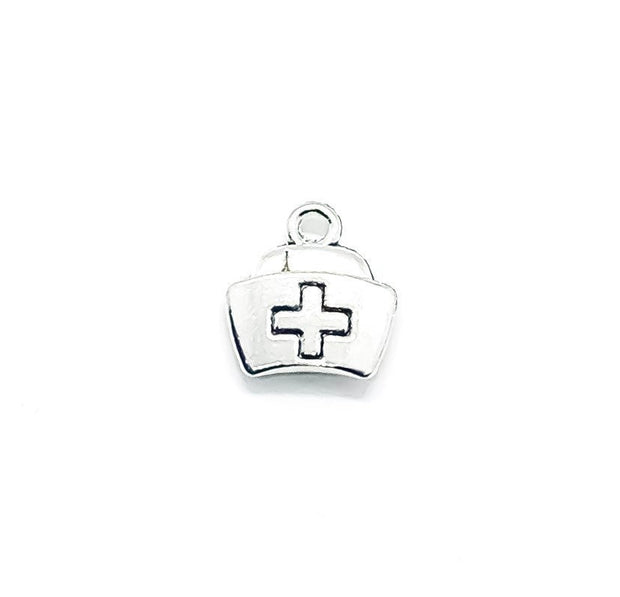 1 Nursing Cap Charm, Individual Charms, Medical Charms, Nursing Charm, Nurse Hat Charms, Nursing Student Charms, Jewelry Findings, DIY Craft