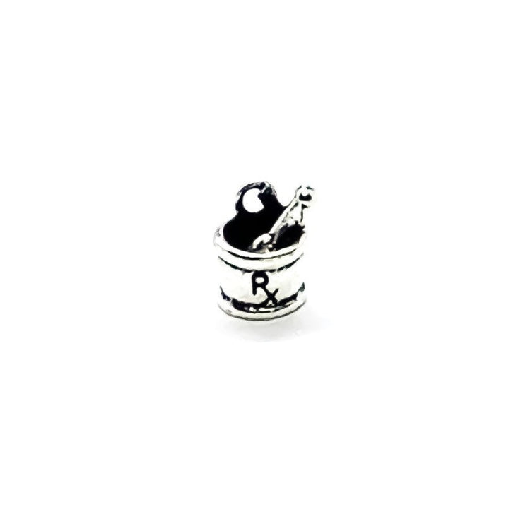 1 Mortar and Pestle Charm, Individual Charms, Medical Charms, Prescription Charm, Doctor Charms, Pharmacy Charms, Gift for Pharmacist