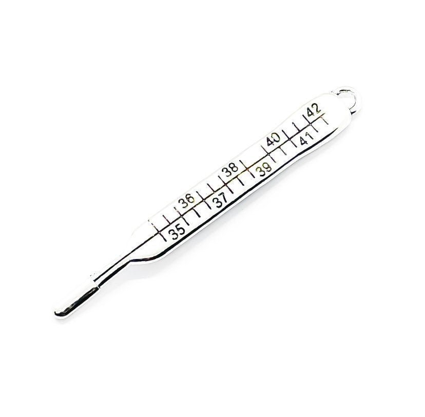 1 Large Thermometer Charm, Individual Charms, Medical Charms, Nursing Charm, Doctor Charms, Temperature Charms, Findings, Jewelry Making