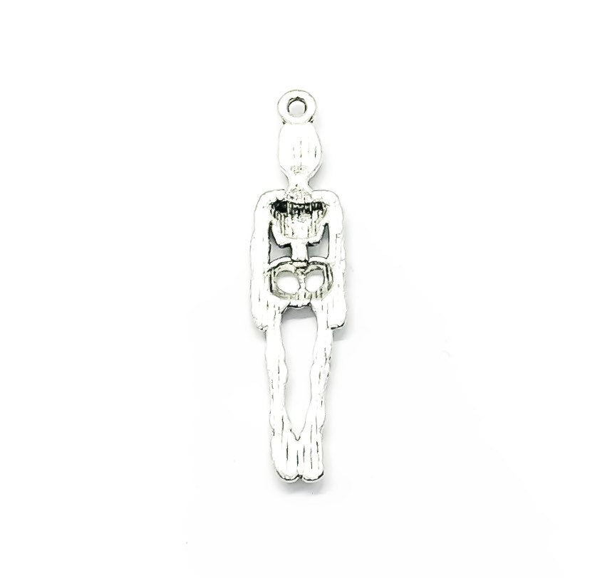 1 Skeleton Charm, Individual Charms, Anatomy Charms, Biology Charms, Nursing Charm, Doctor Charms, Bone Charms, Jewelry Findings, DIY