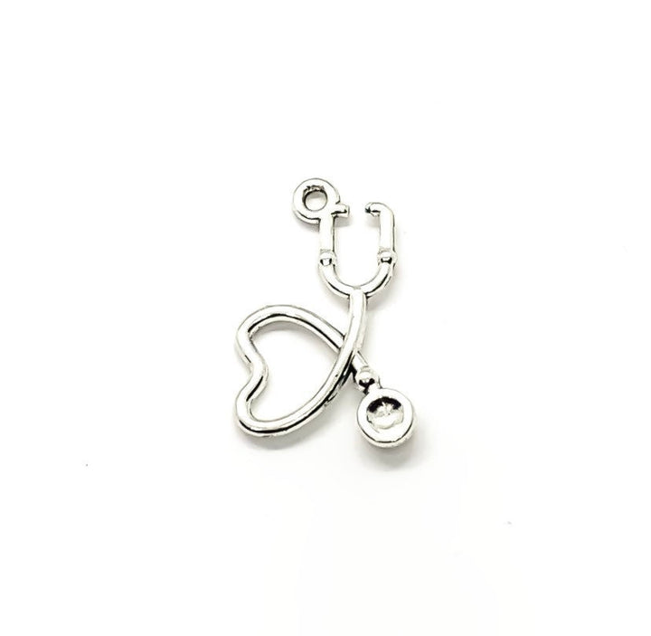 1 Heart Shaped Stethoscope Charm, Individual Charms, Medical Charms, Nursing Charm, Doctor Charms, Nursing Student Charms, Nurse Gift, DIY
