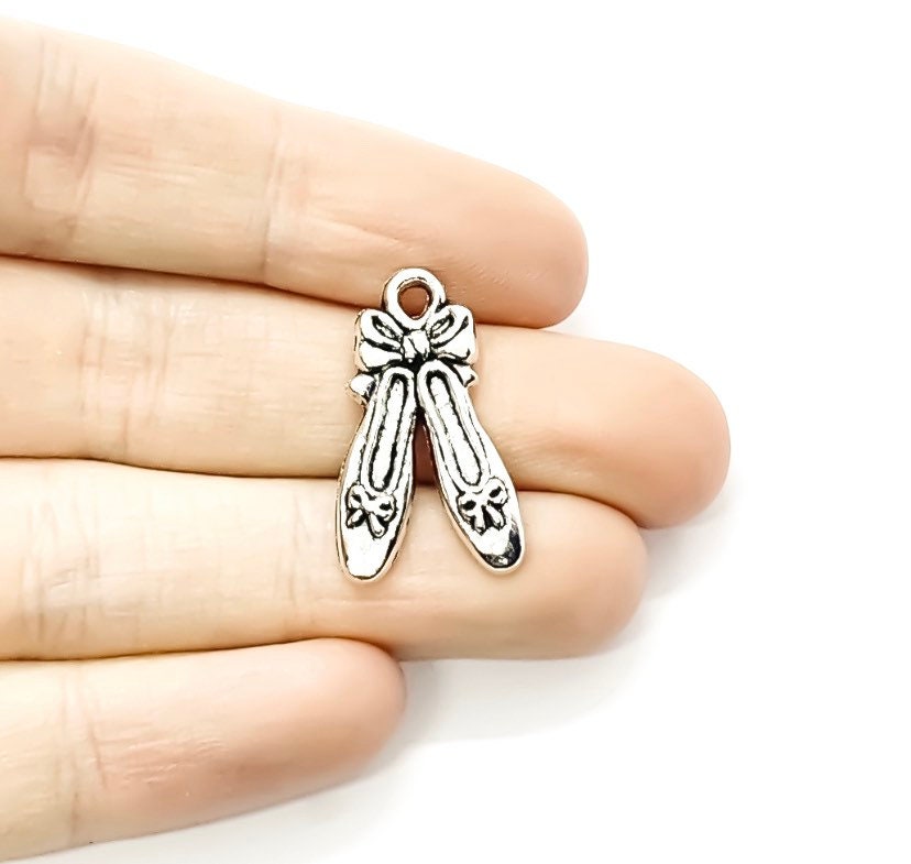 1 Tiny Ballerina Slippers Charm Silver, Ballerina Charms, Ballet  Charma, Pair of Ballet Shoes Charms, Individual Charms, Dance Charms