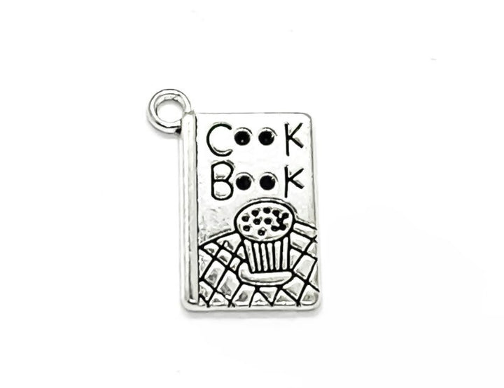 1 mini breloque livre de cuisine, breloques individuelles, breloques cuisine, breloques pâtisserie, breloques livre de recettes, breloques boulangerie, breloques chef, bijoux à faire soi-même