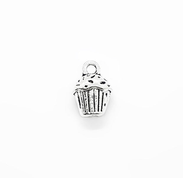 1 Tiny Muffin Charm, Miniature Cupcake Charm, Individual Charm, Baking Charms, Baker Jewelry, Muffin Charms, Kitchen Charms, Baked Goods