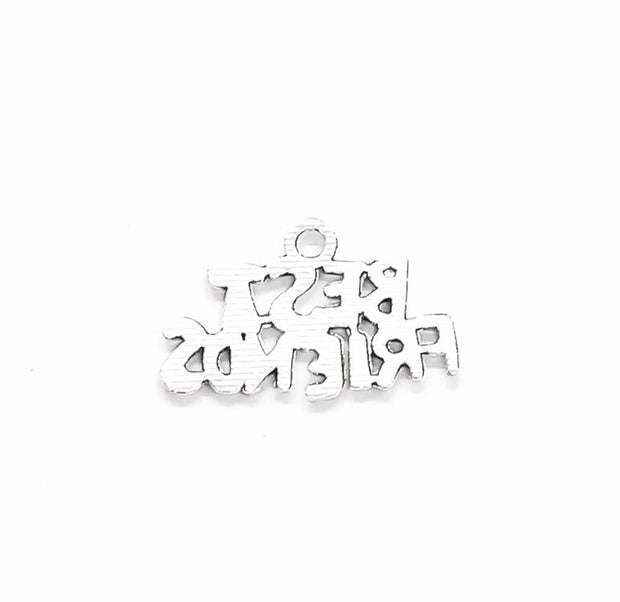 1 Best Friend Charm, Antique Silver Charm, Individual Charm, BFF Charm, Gift for Bestie, Best Friends Jewelry, Friendship Charm, DIY Jewelry