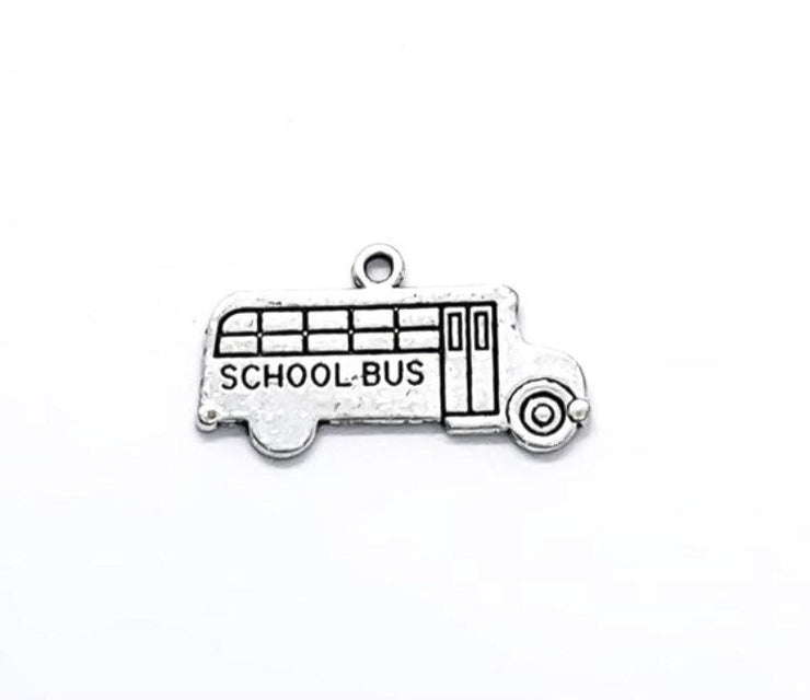 1 School Bus Charm, Individual Charms, Tiny Bus Charms, School Charms, Bus Driver Charms, Gift for Bus Driver, Bus Jewelry, Education Charms