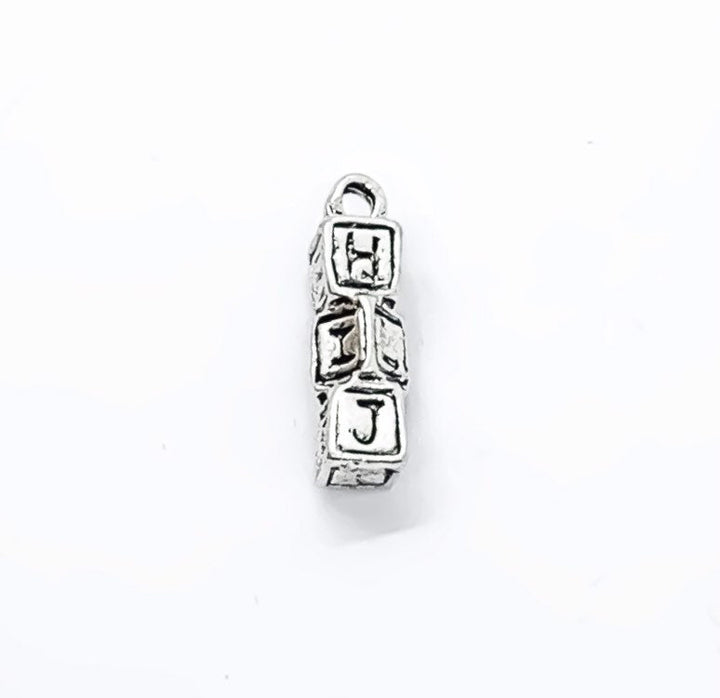 1 Breloque Blocs de Bébé Argentée, Breloque Petit Bloc de Jeu, Breloques Individuelles, Breloques Nouveau-né, Breloques Maman, Breloques Maman, Loisirs Créatifs, Breloques Mignonnes