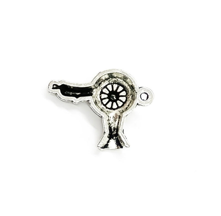 1 Tiny Hair Dryer Charm, Salon Charms, Individual Charm, Hair Stylist Gift, Girlie Charm, Teen Girl Charm, Hair Dresser Gift, Hair Blower