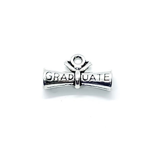 1 Diploma Charm, Individual Charms, Graduation Charms, Grad Student Charm, Student Charm, School Charms, Class of 2019 Charm, Diploma Charms