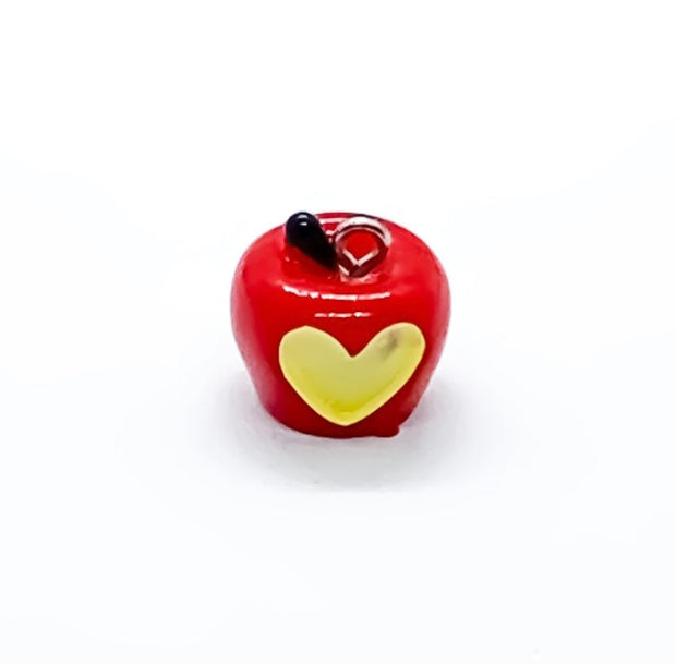 1 Red Apple Charm, Teacher Charm, School Charms, Individual Charms, Fruit Charms, Foodie Charm, Tiny Apple Charm, Snow White Charms