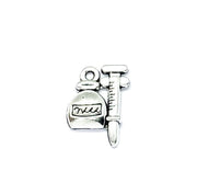 1 Syringe Charm, Individual Charms, Medical Charms, Nursing Charm, Doctor Charms, Injection Charm, Needle, Shot Charm, Jewelry Findings