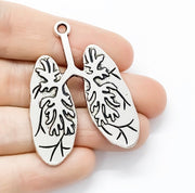 1 Lungs Charm, Individual Charms, Anatomy Charms, Biology Charms, Natomical Lungs Charm, Doctor Charms, Lung Cancer, Cystic Fibrosis, DIY