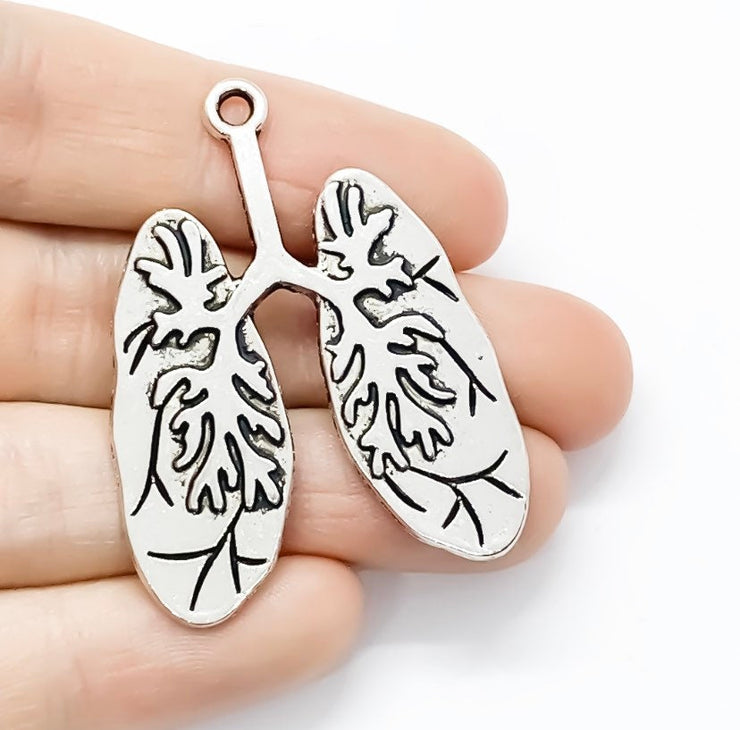 1 Lungs Charm, Individual Charms, Anatomy Charms, Biology Charms, Natomical Lungs Charm, Doctor Charms, Lung Cancer, Cystic Fibrosis, DIY