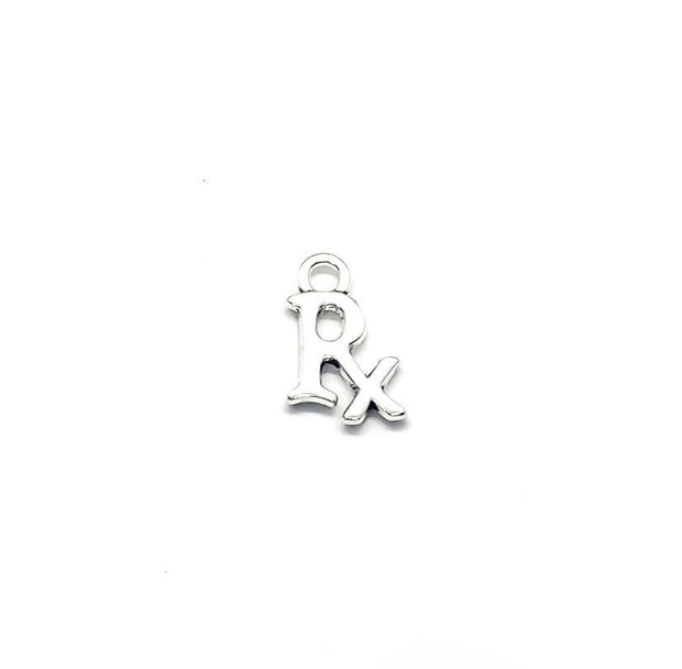 1 Tiny RX Charm, Individual Charms, Medical Charms, Prescription Charm, Doctor Charms, Pharmacy Charms, Gift for Pharmacist, MD Charms