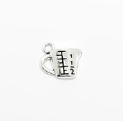 1 Measuring Cup Charm, Individual Charms, Cooking Charms, Baking Tools Charms, Baker Charms, Kitchen Charms, Bakery Charm, Measurement Charm