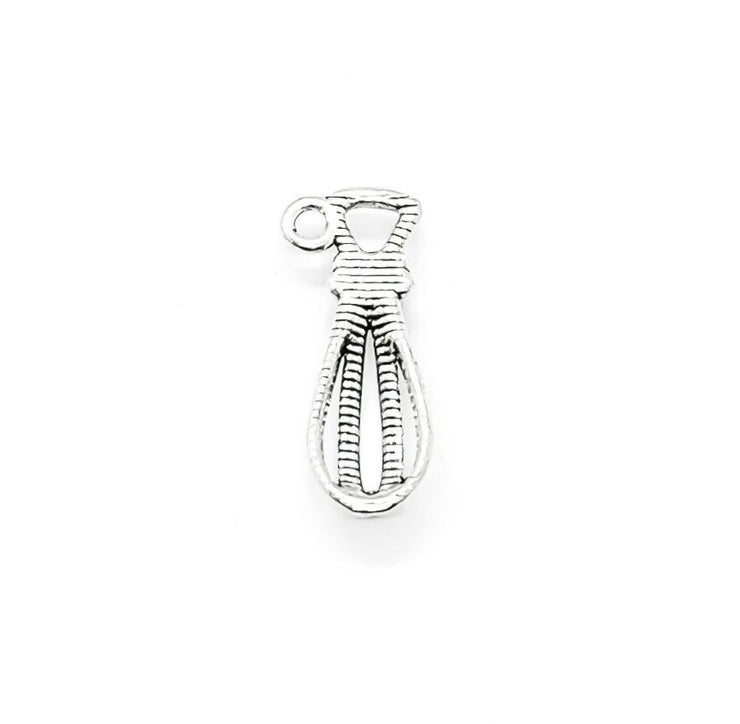 1 Egg Beater Charm, Miniature Whisk Charm, Individual Charm, Cooking Charms, Baking Tools Charms, Baker Charms, Kitchen Charms, Bakery Charm