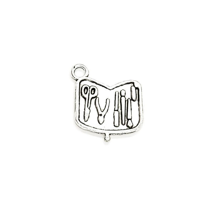 1 Makeup Bag Charm, Esthetician Charms, Individual Charm, Girlie Charm, Teen Girl Charm, Manicure Kit Charm, Beauty Salon Charm, Cosmetician