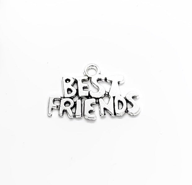 1 Best Friend Charm, Antique Silver Charm, Individual Charm, BFF Charm, Gift for Bestie, Best Friends Jewelry, Friendship Charm, DIY Jewelry