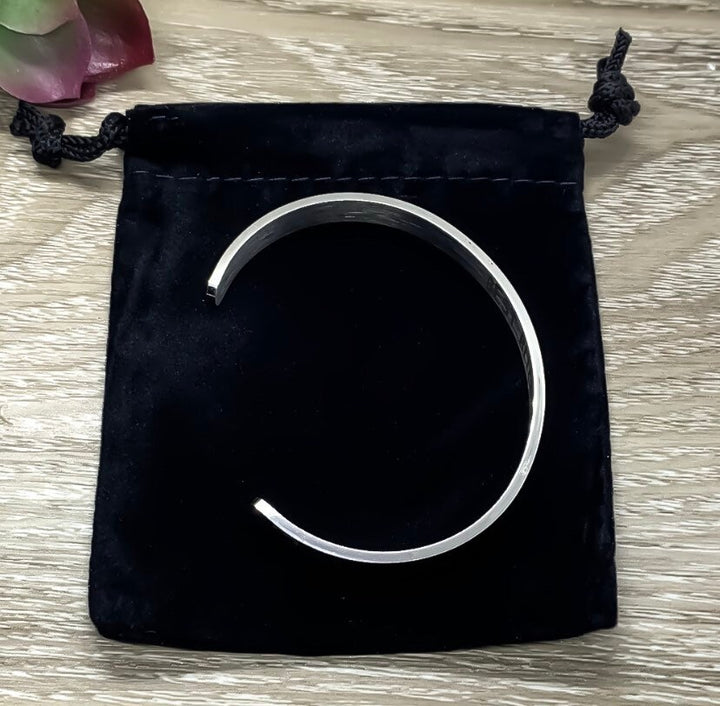 Keep Fucking Going Bangle Bracelet, Friendship Gift, Hidden Message Bracelet, Gift for Friend, Mantra Bracelet, Minimal Cuff Bangle