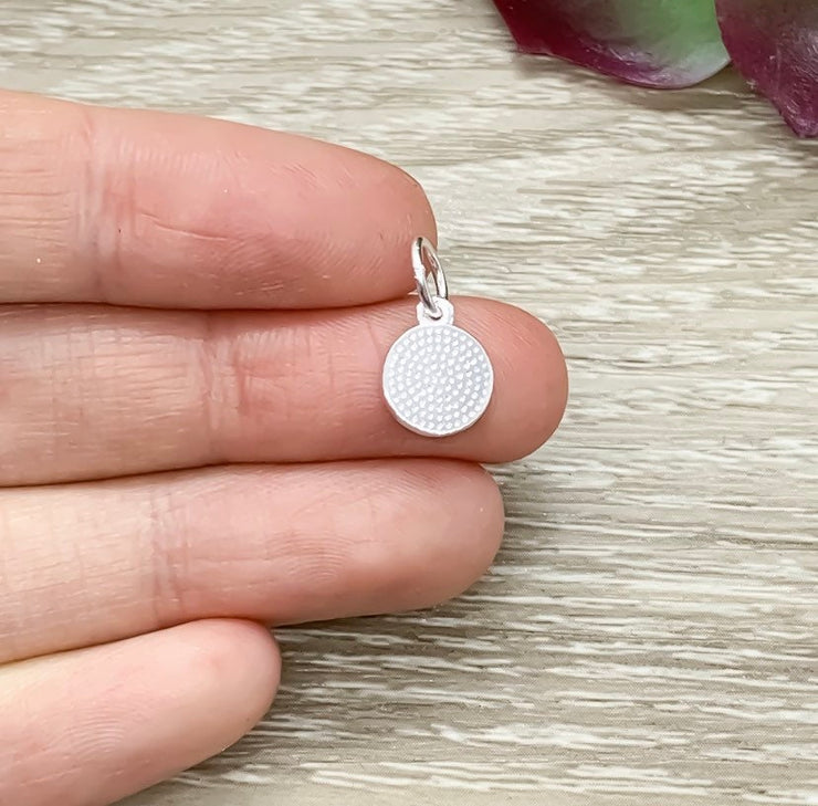 Add On Initial, Sterling Silver Initial, Initial Disc Charm, Tiny Initial Disc Charms, Christmas Gift, Dainty Personalized Jewelry