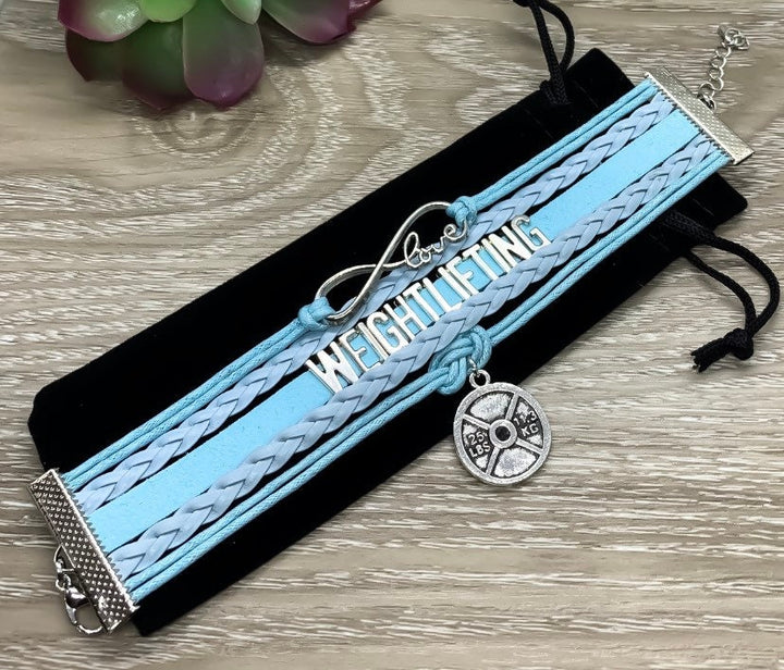 Bracelet à breloques haltérophilie, cadeau fitness, cadeau coach sportif, bracelet d'amitié, cadeau pour elle