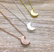 Sun and Moon Necklace Set for 2, Friendship Necklaces, Dainty Celestial Jewelry, Crescent Moon Pendant, Grad Gift for Best Friend