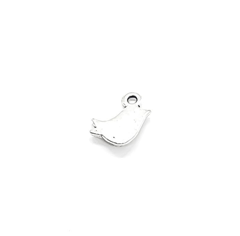 1 Tiny Bird Charm, Gardening Charms, Gift for Gardener, Garden Charms, Birdie Charm, Chickadee Charm, Backyard Charms, Animal Charms