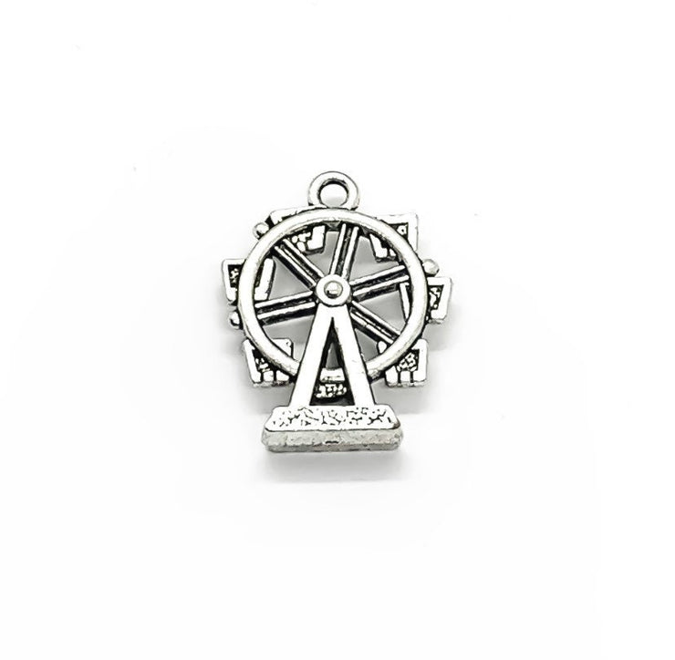 1 Tiny Ferris Wheel Charm, Fair Charm, Custom Charms, Amusement Park Charms, Toy Charms, Transportation Charms, DIY Craft