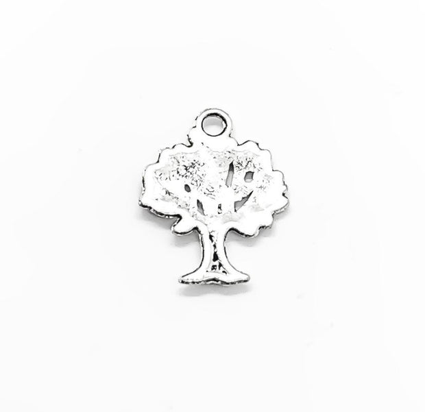 1 Silver Tree Charm, Gardening Charms Tree Lover Charm, Plants, Gift for Gardener, Garden Charms, Nature Charms, Naturist, Backyard Charms