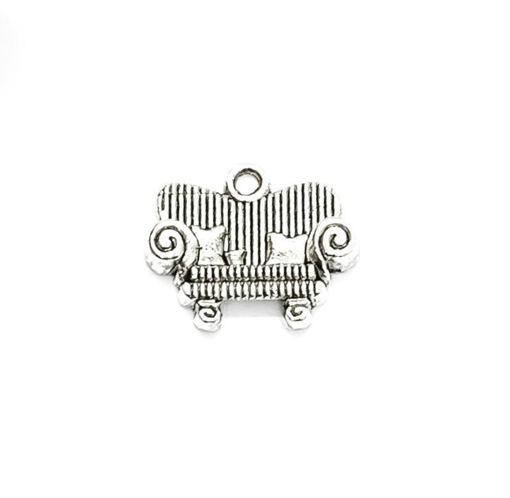 1 Tiny Sofa with Cushions Charm, Furniture Charms, Girls Charms, Charm, Mini Couch Charm, Teen Charm, House Charms, Interior Designer Charm