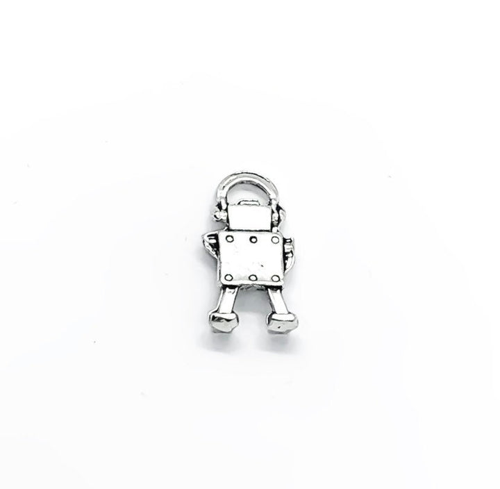 1 Tiny Robot Charm, Little Boy Charms, Toy Charms, Electronic Charms, DIY Craft, Cute Charms, Kids Pendants