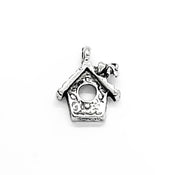 1 Tiny Bird House Charm, Gardening Charms, Gift for Gardener, Garden Charms, Birdie Charm, Chickadee Charm, Backyard Charms, Animal Charms