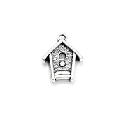 1 Tiny Bird House Charm, Gardening Charms, Gift for Gardener, Garden Charms, Birdie Charm, Chickadee Charm, Backyard Charms, Animal Charms