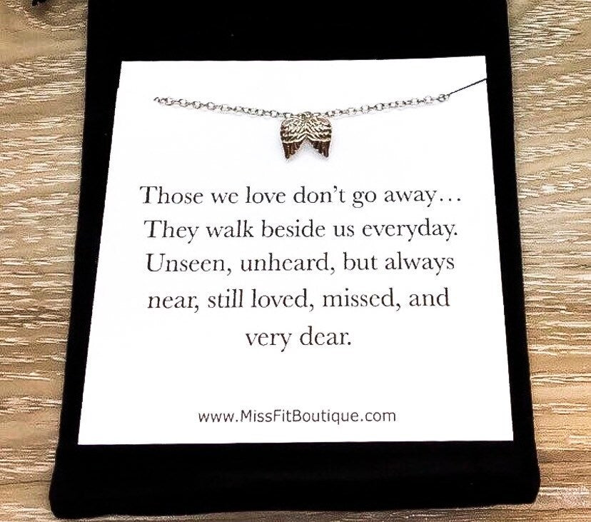Tiny Angel Wings Necklace, Infant Loss, Stillborn, Grief Jewelry, Loss of a Parent, Miscarriage Necklace, Loss of a Child, Remembrance Gift,